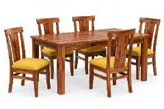 Teak Wood Dining Table 6 Seater