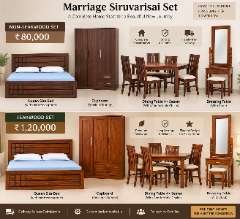 Marriage Siruvarisai Set (Teak Wood)